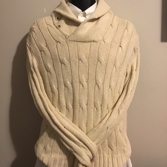 🔥🔥POLO BY RALPH LAUREN, MEDIUM, SEE PHOTOS, HAND KNIT CABLE SWEATER - Picture 2 of 8